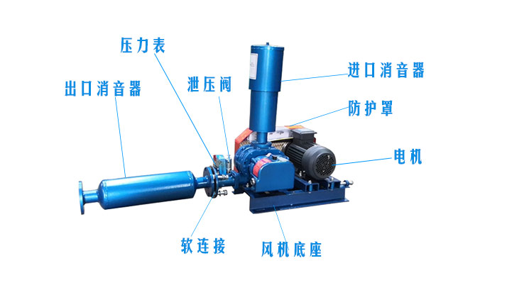 三葉羅茨鼓風(fēng)機(jī)分解圖